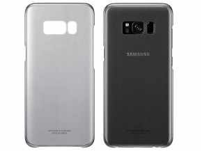 Луксозен твърд гръб ултра тънък оригинален EF-QG955CBEGWW за Samsung Galaxy S8 plus G955 сив прозрачен